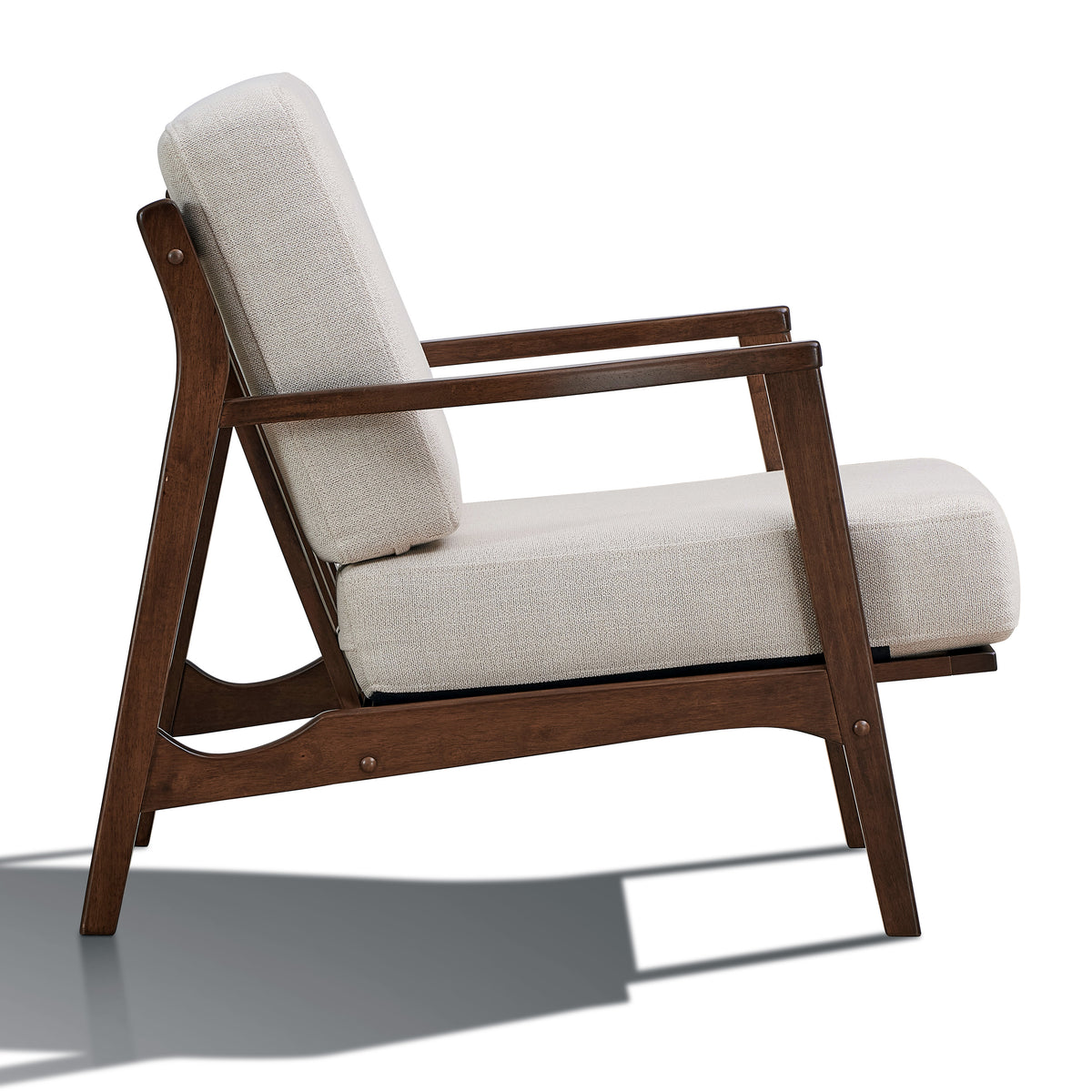 Jasper Upholstered Accent Armchair, Beige Omax Decor