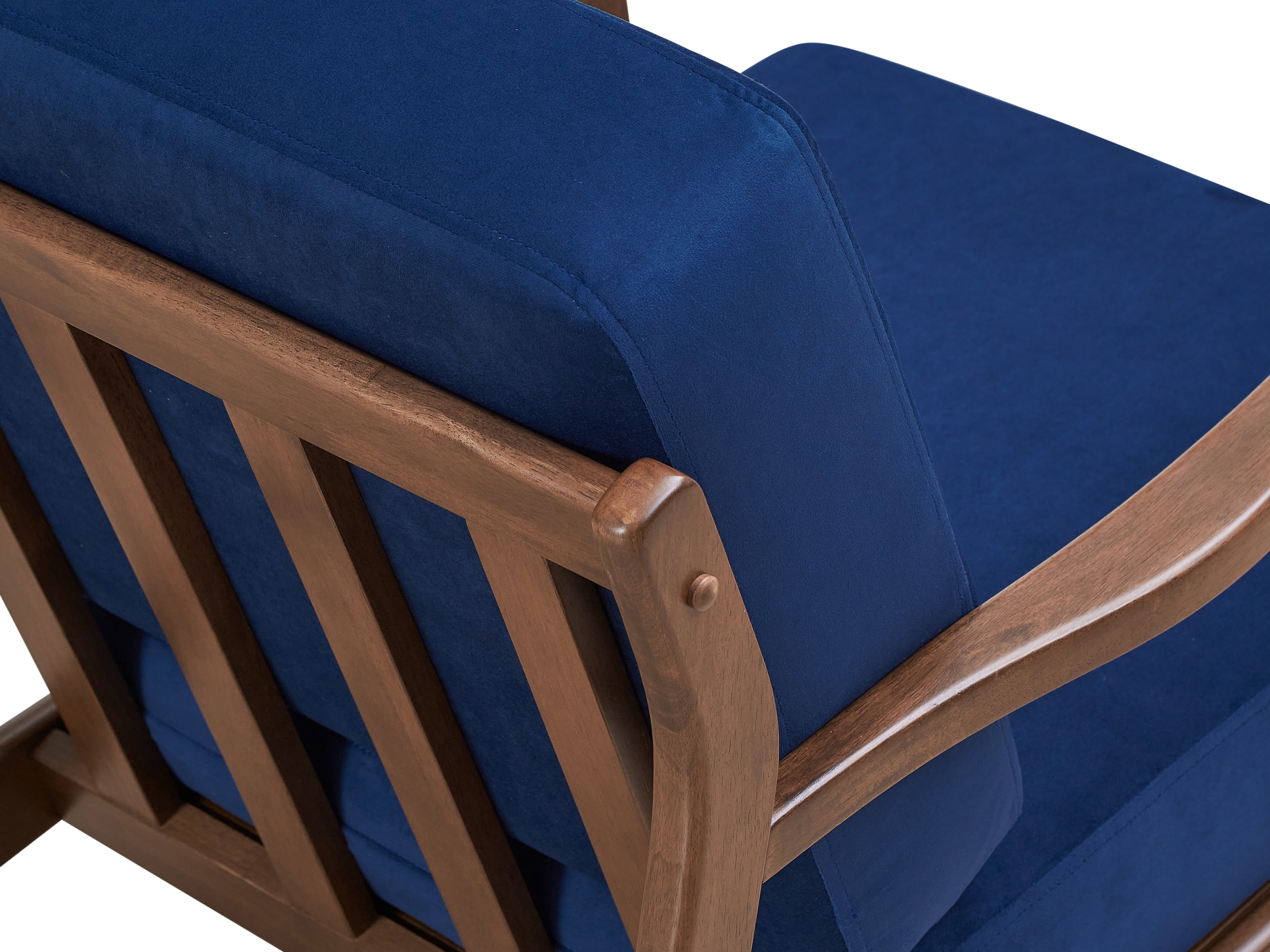 Jasper Upholstered Accent Armchair, Blue Velvet