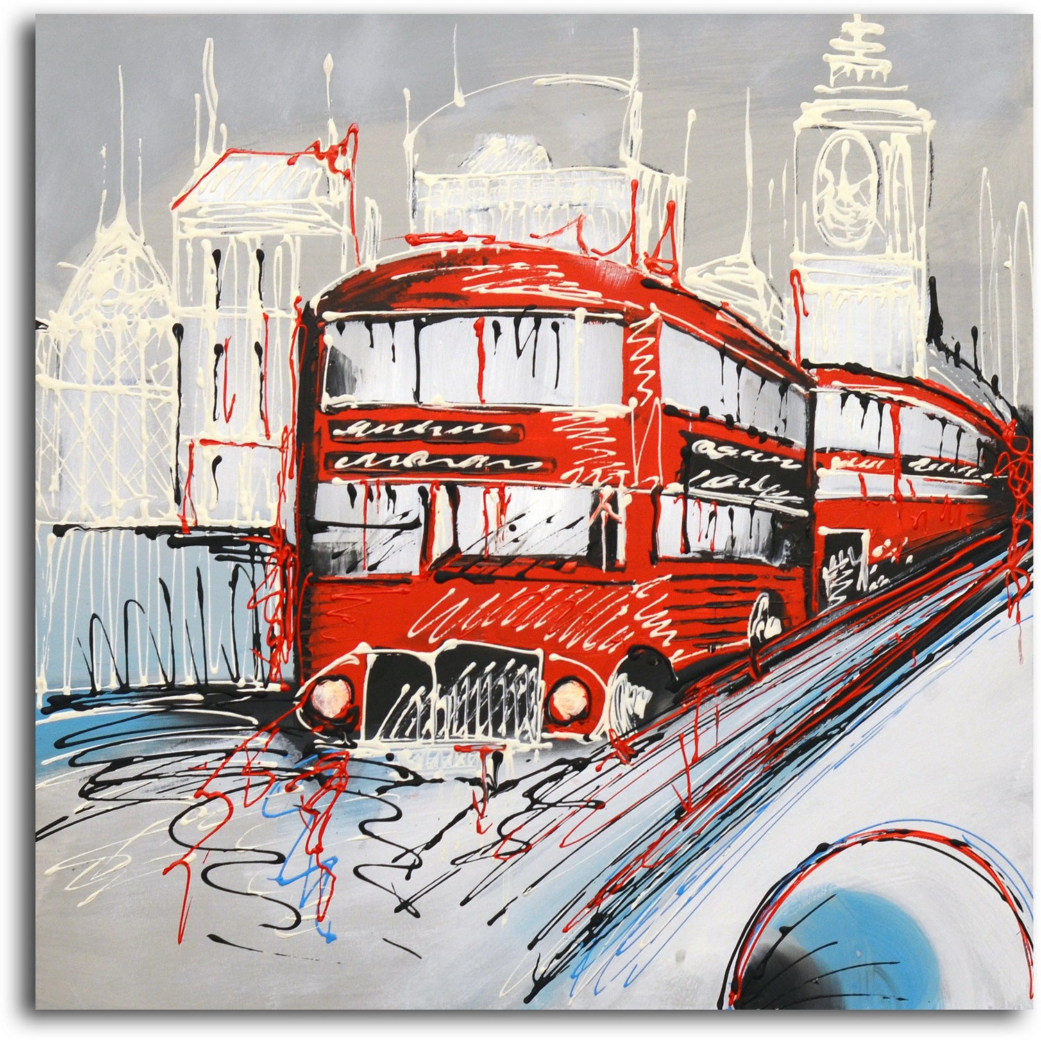 "London Passenger Deliveries" Original painting on canvas - Set of 2