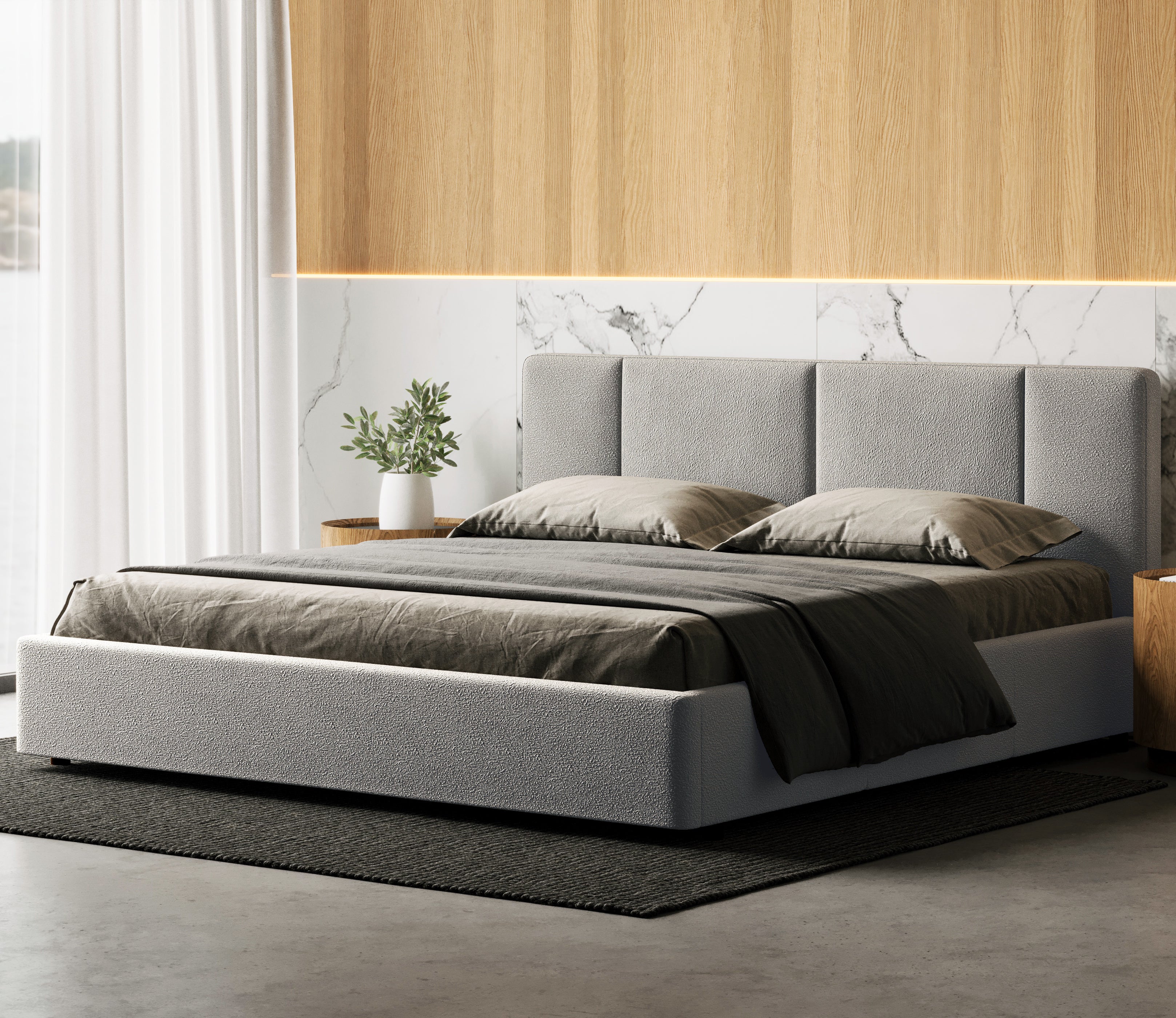 Grey super king bed discount