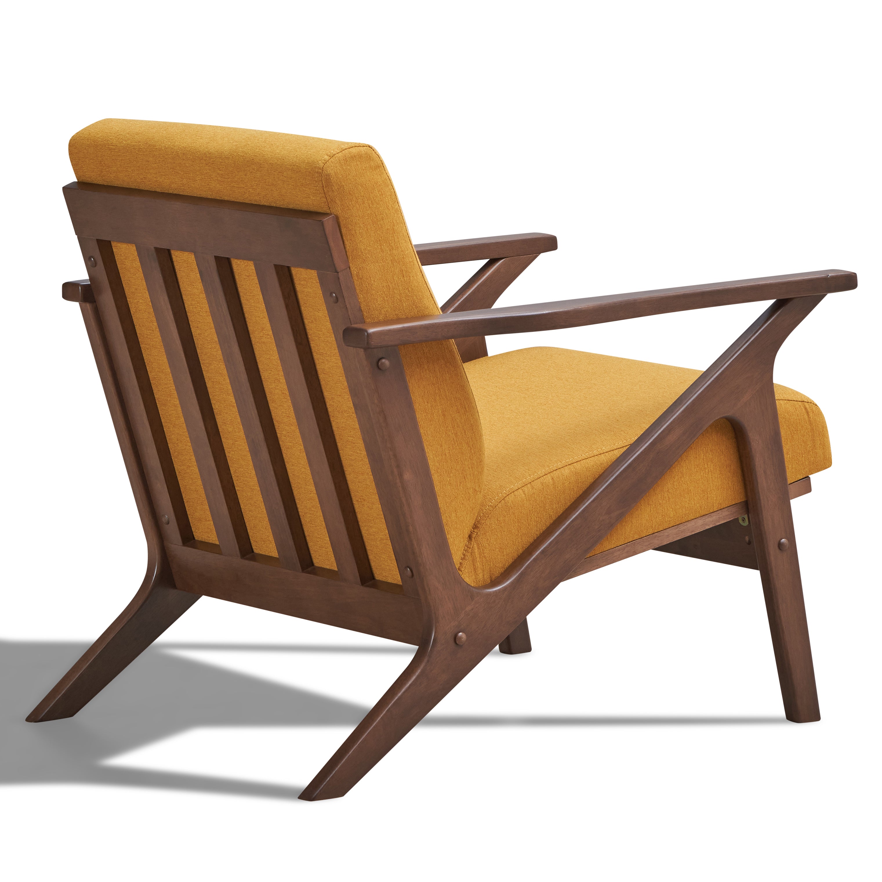 Zola Upholstered Accent Armchair - Mustard