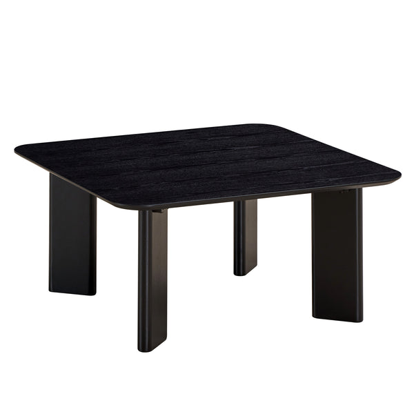 Joss Square Shape Modern Wood Coffee Table, Black Ash by NESTMOD