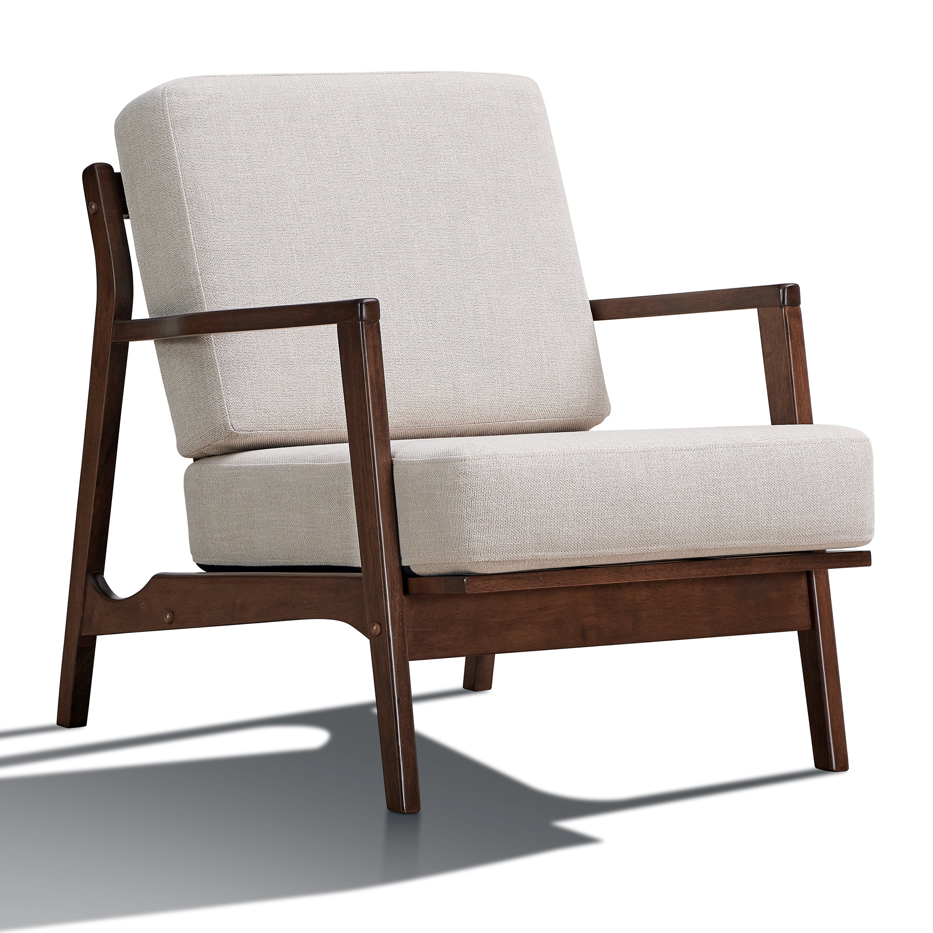 Jasper Upholstered Accent Armchair, Beige
