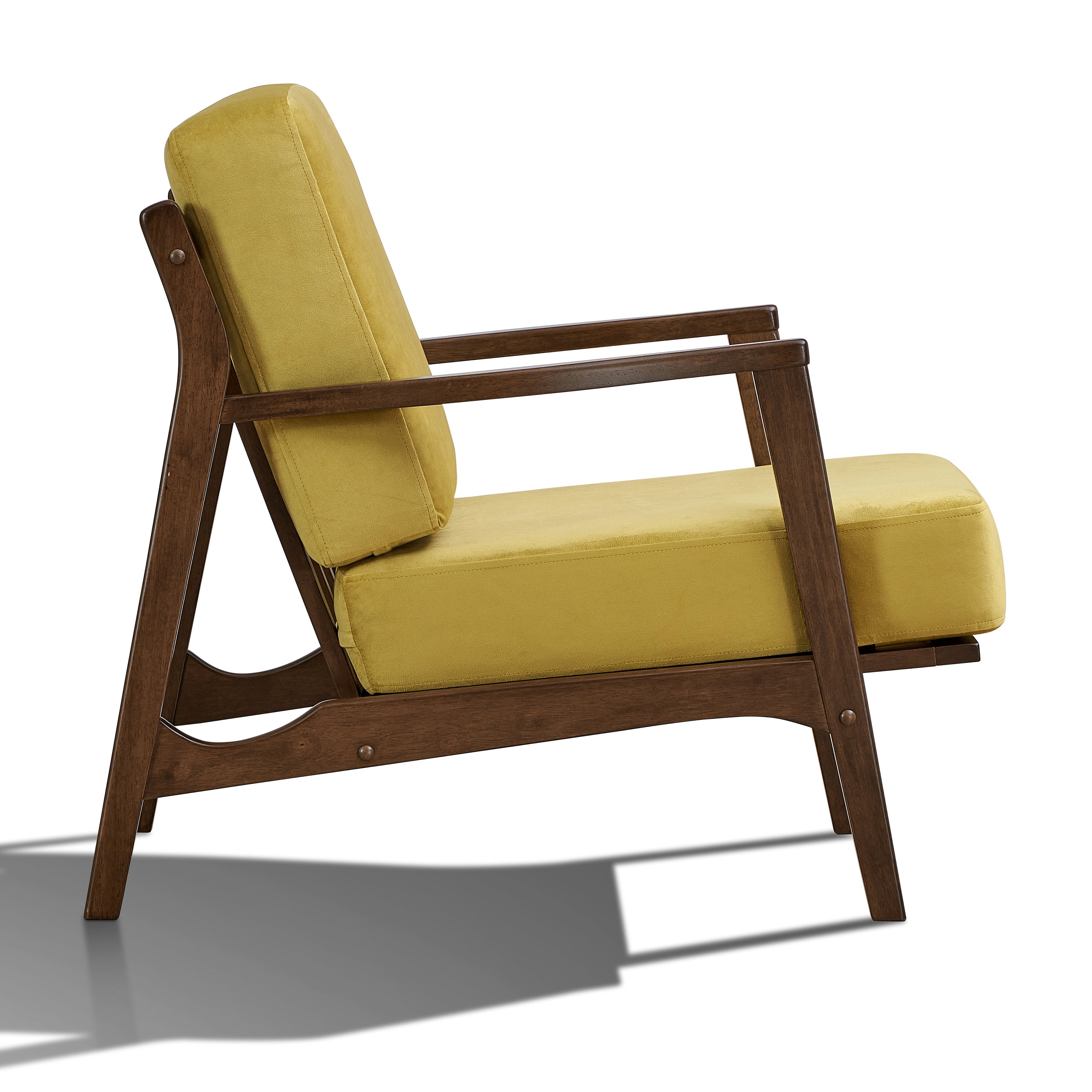 Jasper Upholstered Accent Armchair, Gold Velvet