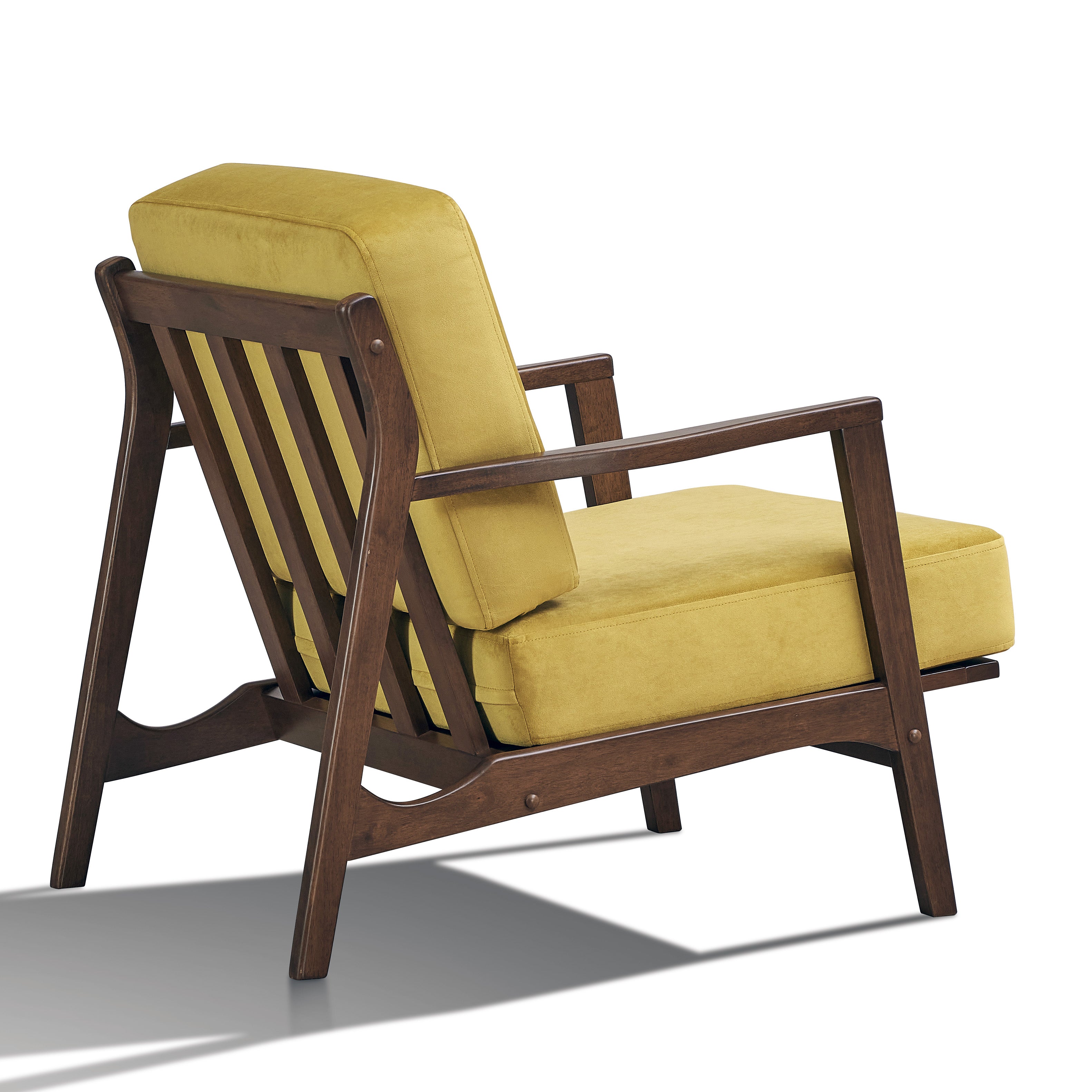 Jasper Upholstered Accent Armchair, Gold Velvet