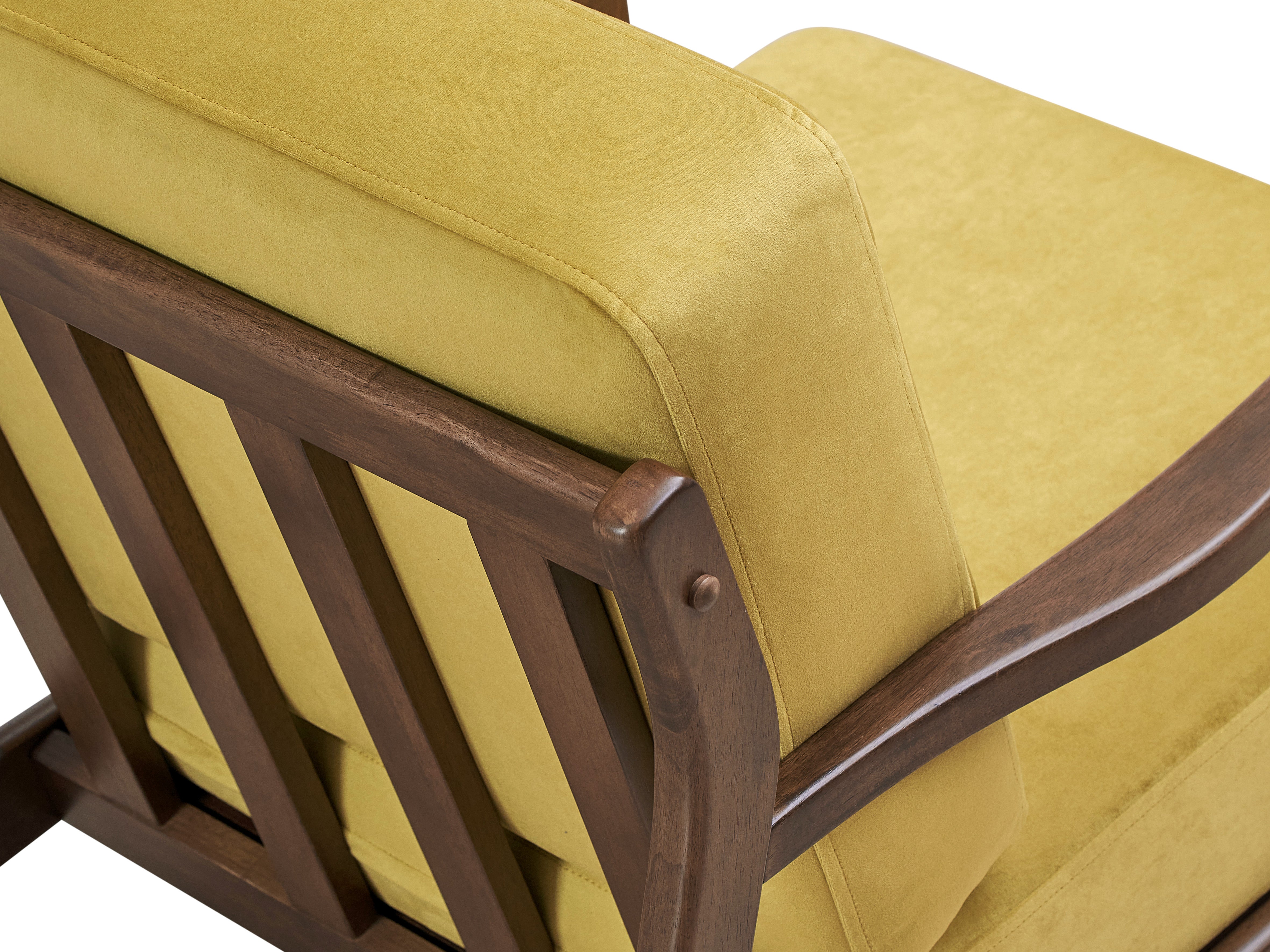 Jasper Upholstered Accent Armchair, Gold Velvet