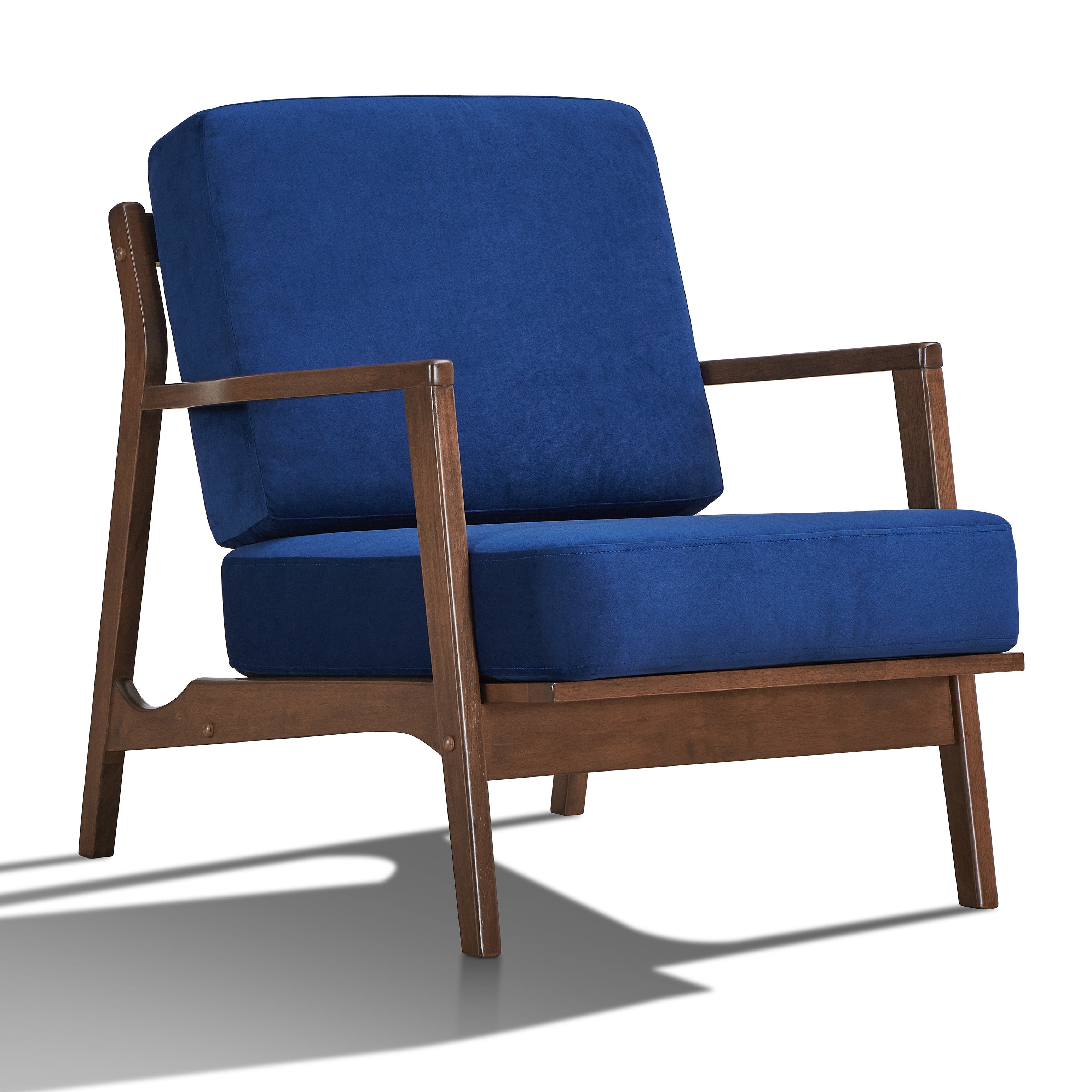 Jasper Upholstered Accent Armchair, Blue Velvet