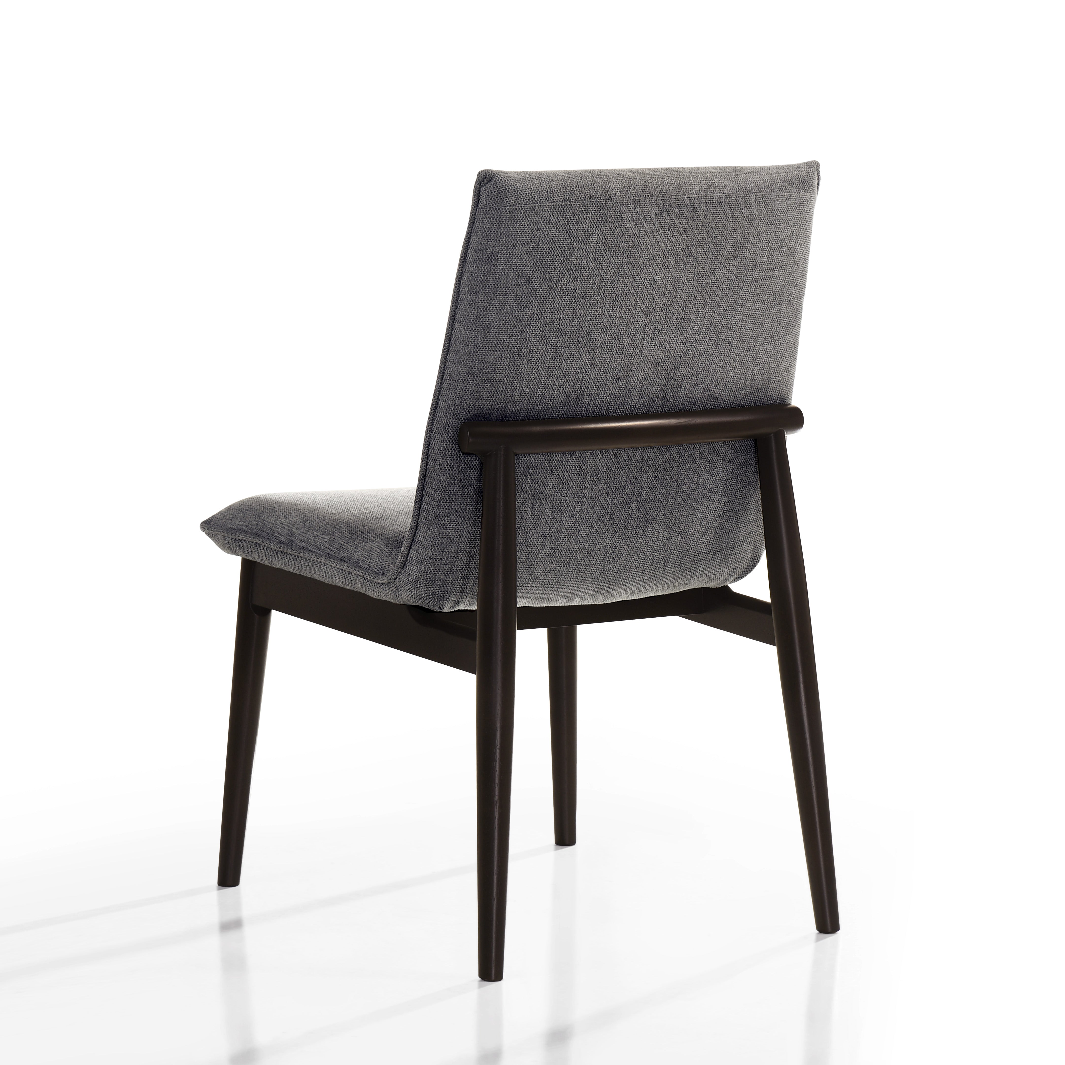 Jean Solid Wood Upholstered Dining Chairs, Gray (Set of 2)