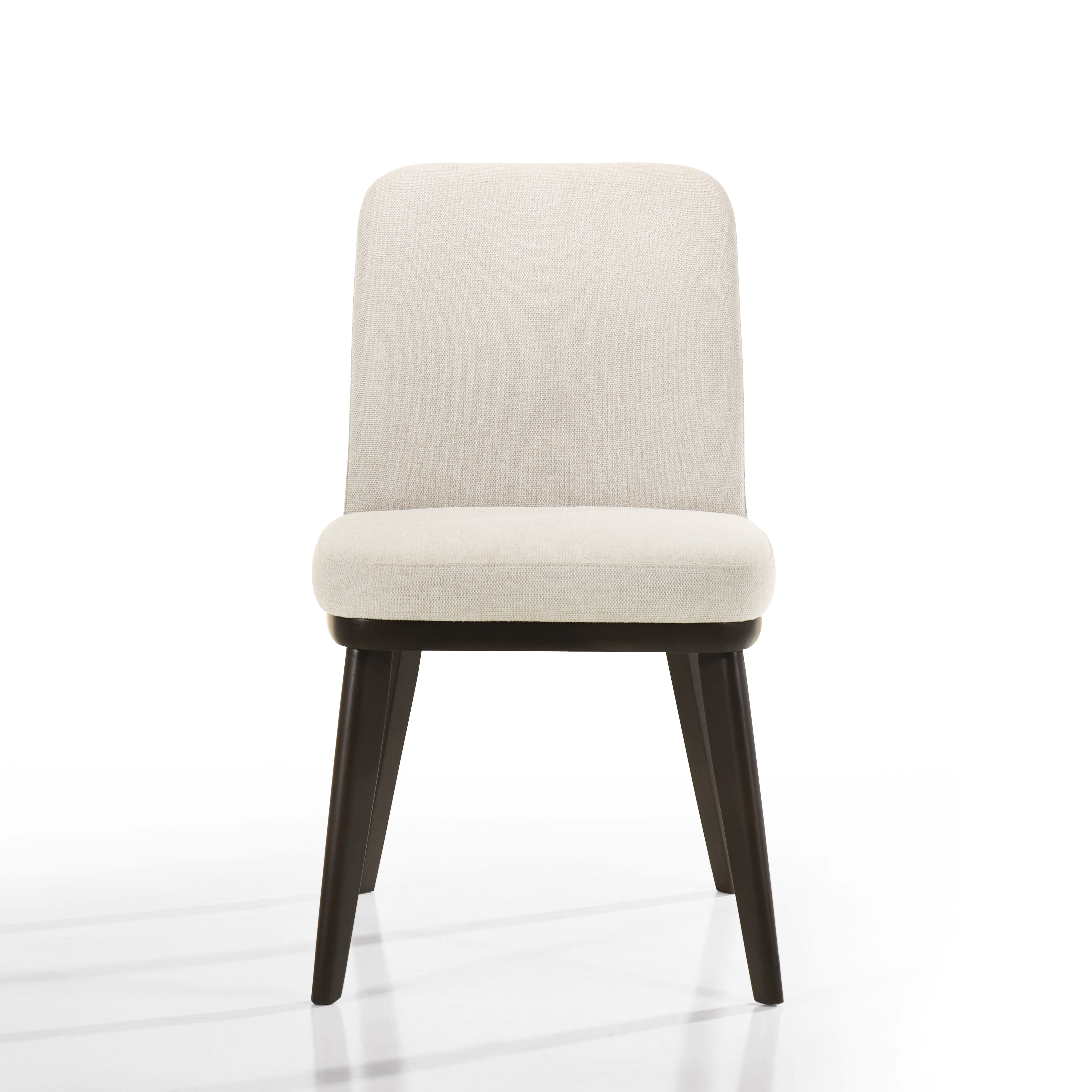 Berlin Solid Wood Upholstered Dining Chairs, Oatmeal (Set of 2)