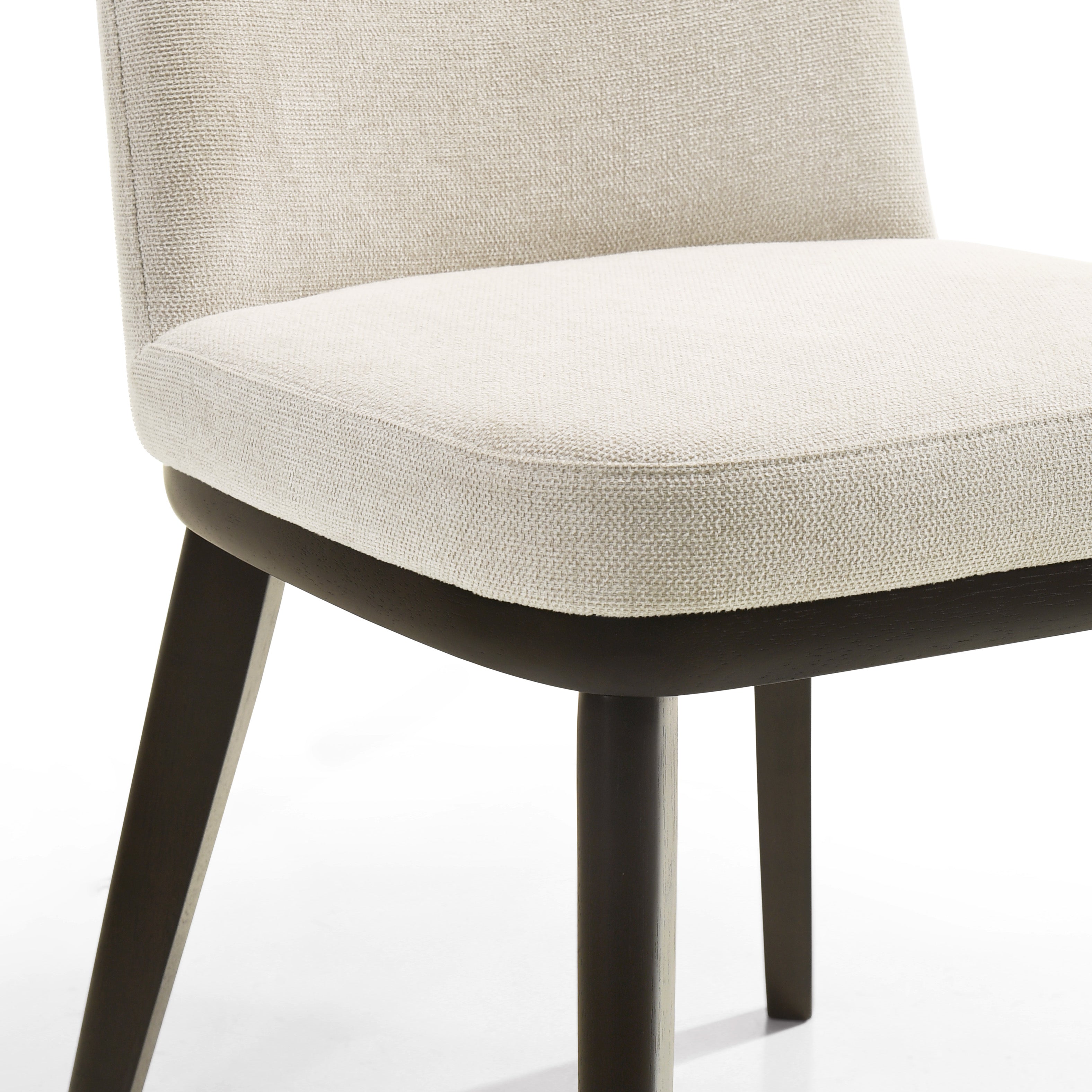 Berlin Solid Wood Upholstered Dining Chairs, Oatmeal (Set of 2)