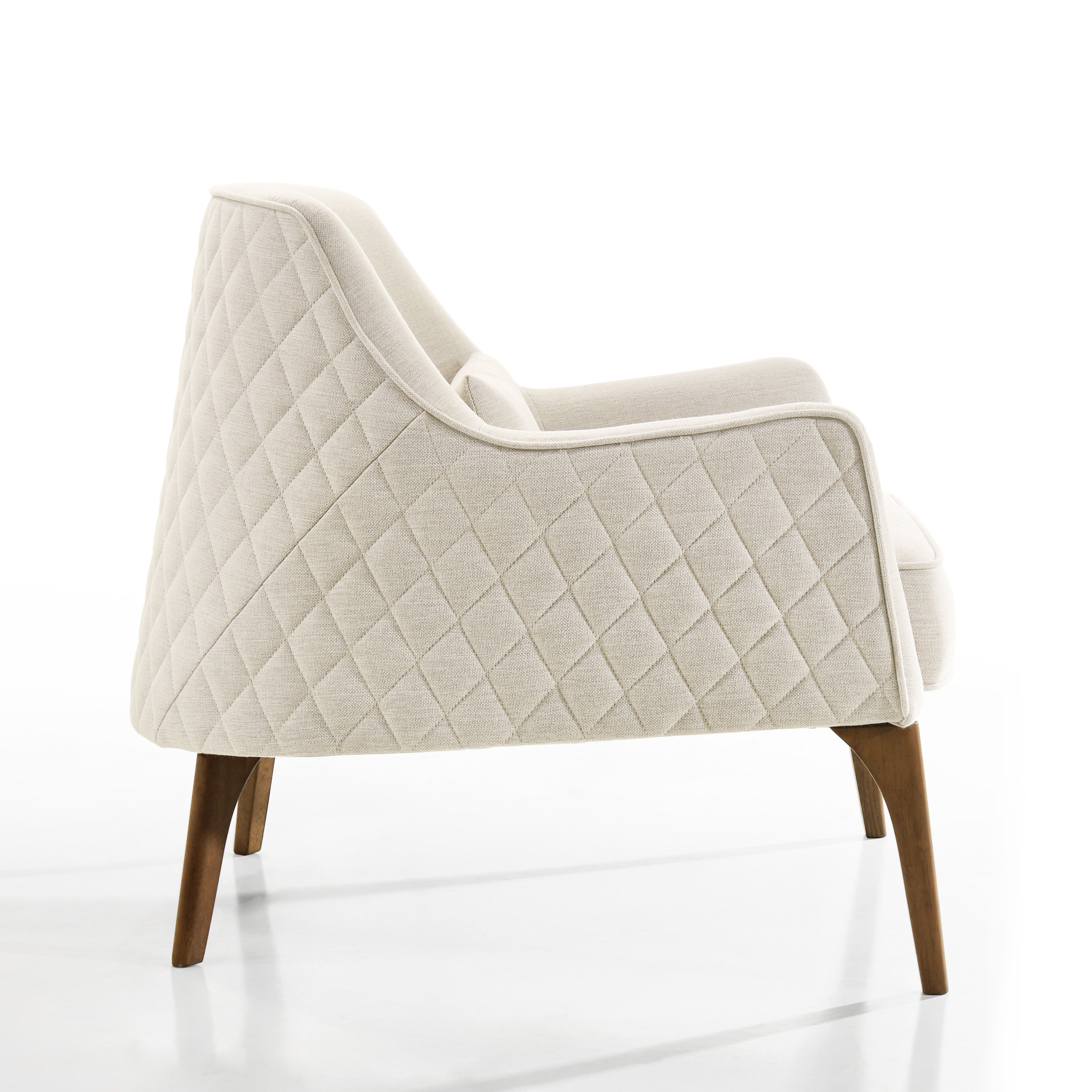 Jane Upholstered Lounge Accent Chair, Beige