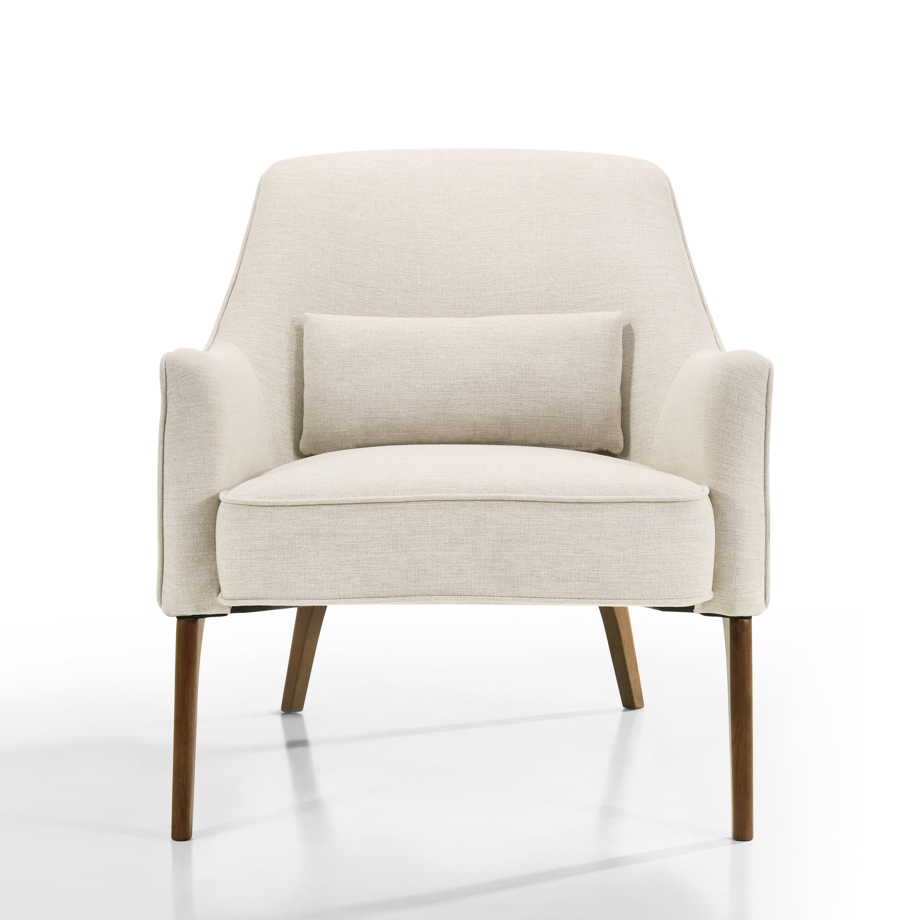 Jane Upholstered Lounge Accent Chair, Beige