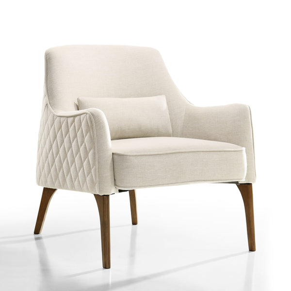 Jane Upholstered Lounge Accent Chair, Beige