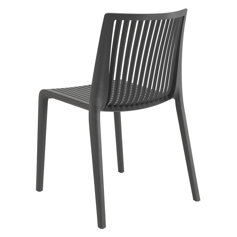 Nox Patio Stackable Dining Chair in Anthracite - (Set of 2)