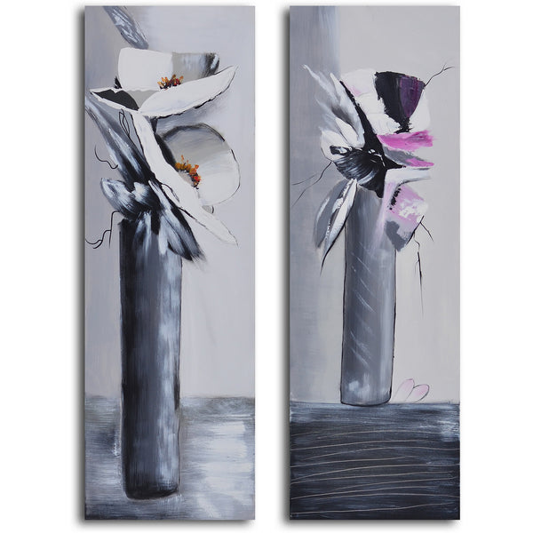 Hand Painted "Near and far vase " Canvas Wall Art