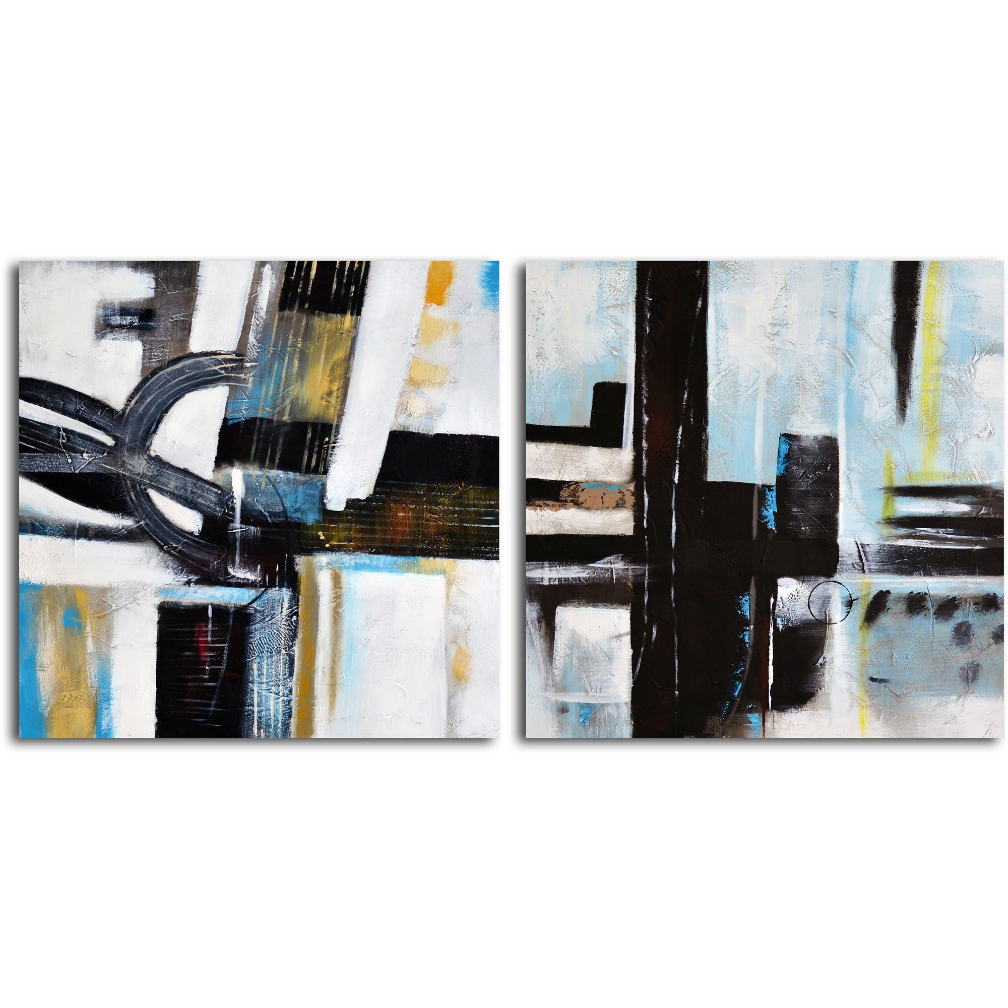 Hand painted "Gentleman's Club" 2 Piece Canvas Set