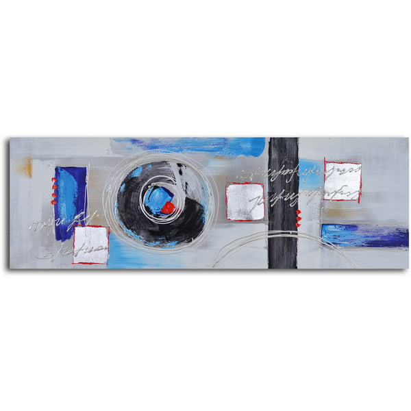 Hand Painted "Spinning through blocks" Canvas Art
