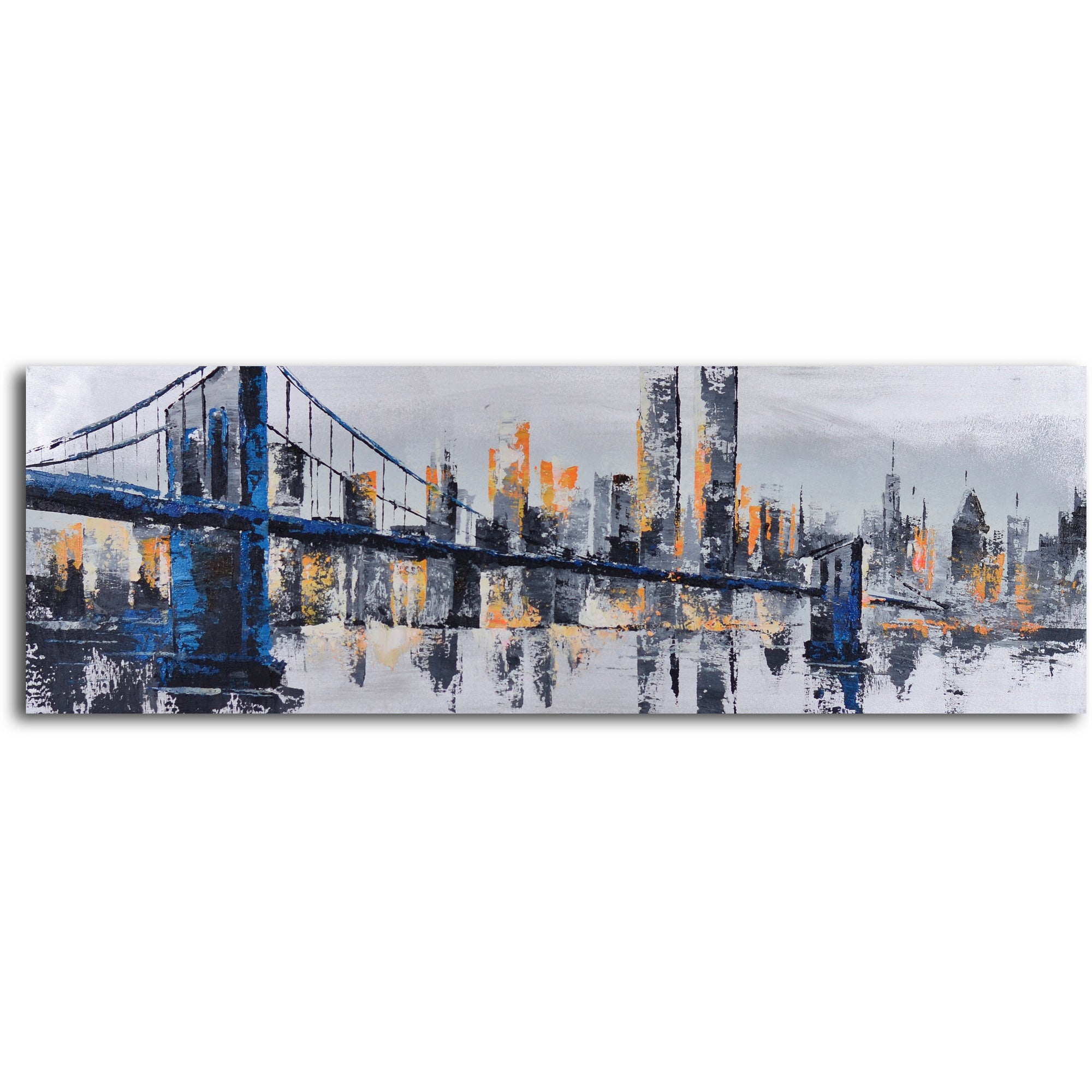 Hand Painted "City suspensions" 2 Piece Canvas Set