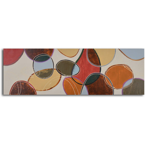 Hand Painted "Colored cells at play" 2 Piece Canvas Set