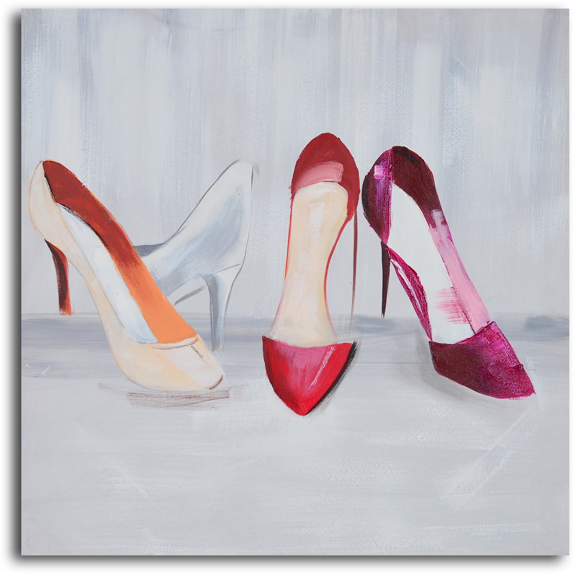 Hand Painted "Double-trouble shoeshining" 2 Piece Canvas Set