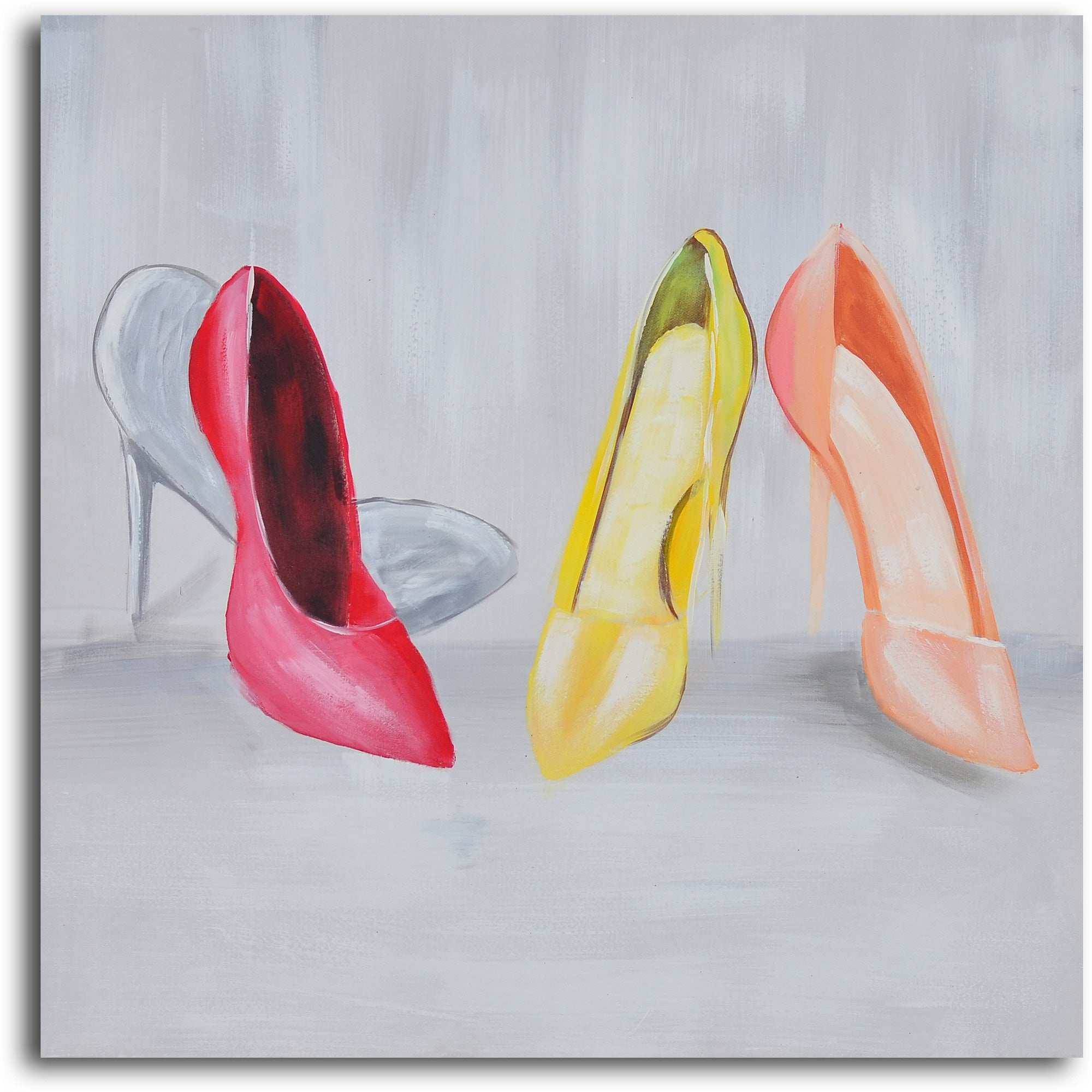 Hand Painted "Double-trouble shoeshining" 2 Piece Canvas Set