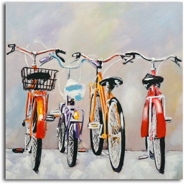 Hand painted "Travelling Quartet" Canvas Wall Art