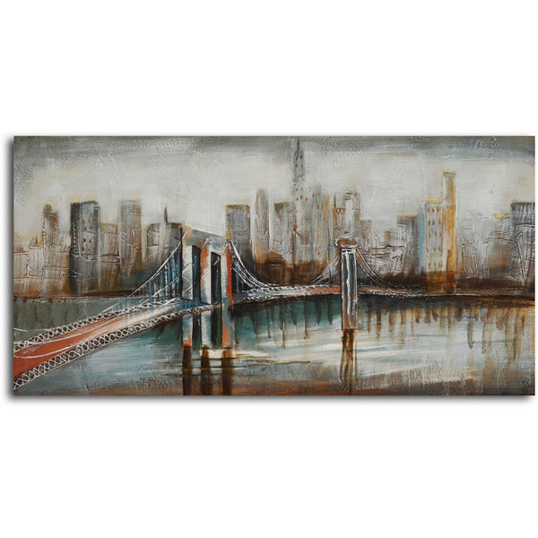 Hand painted "Between Two Hearts" 2 Piece Canvas Set