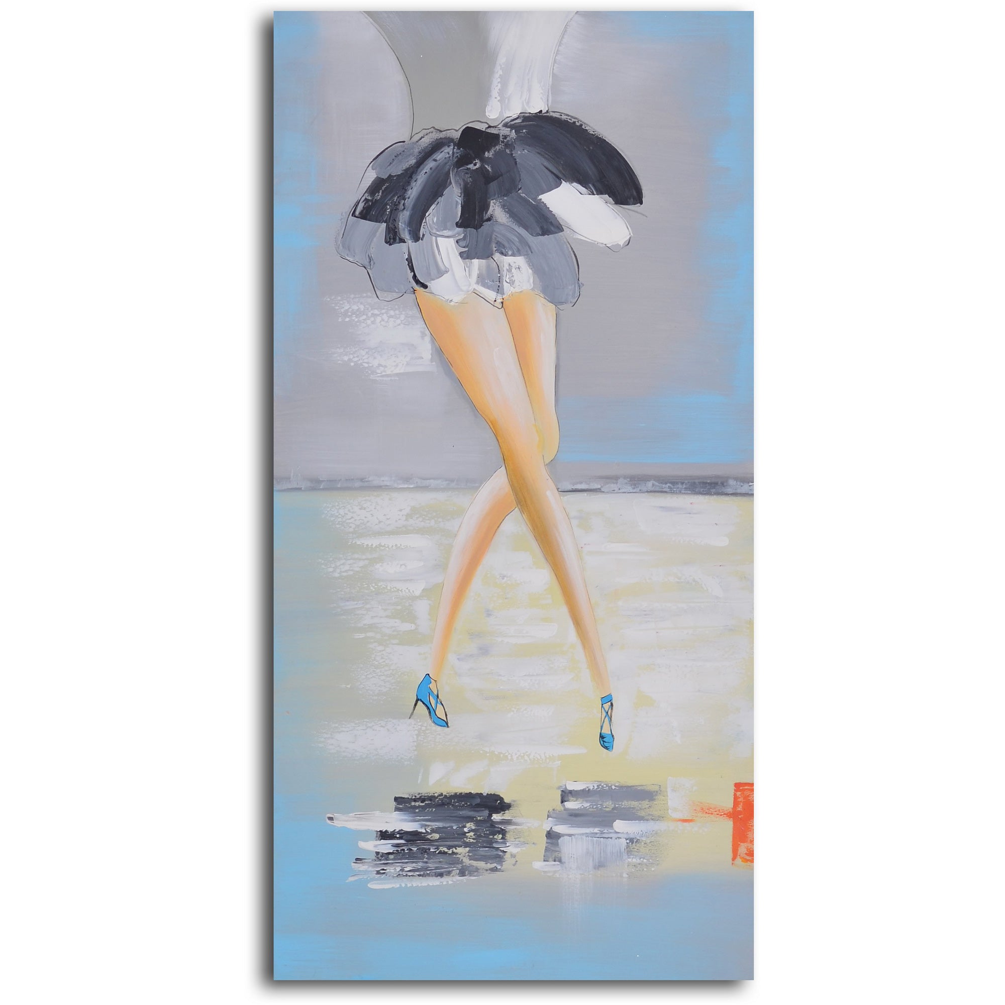 Hand Painted "Fancy feet trio" 3 Piece Canvas Set