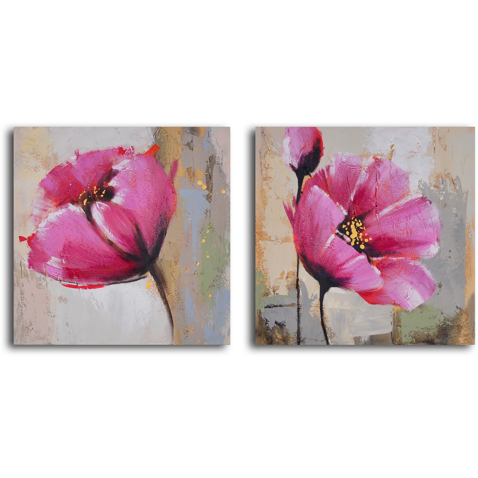Hand Painted "Change of heart poppies " Canvas Wall Art