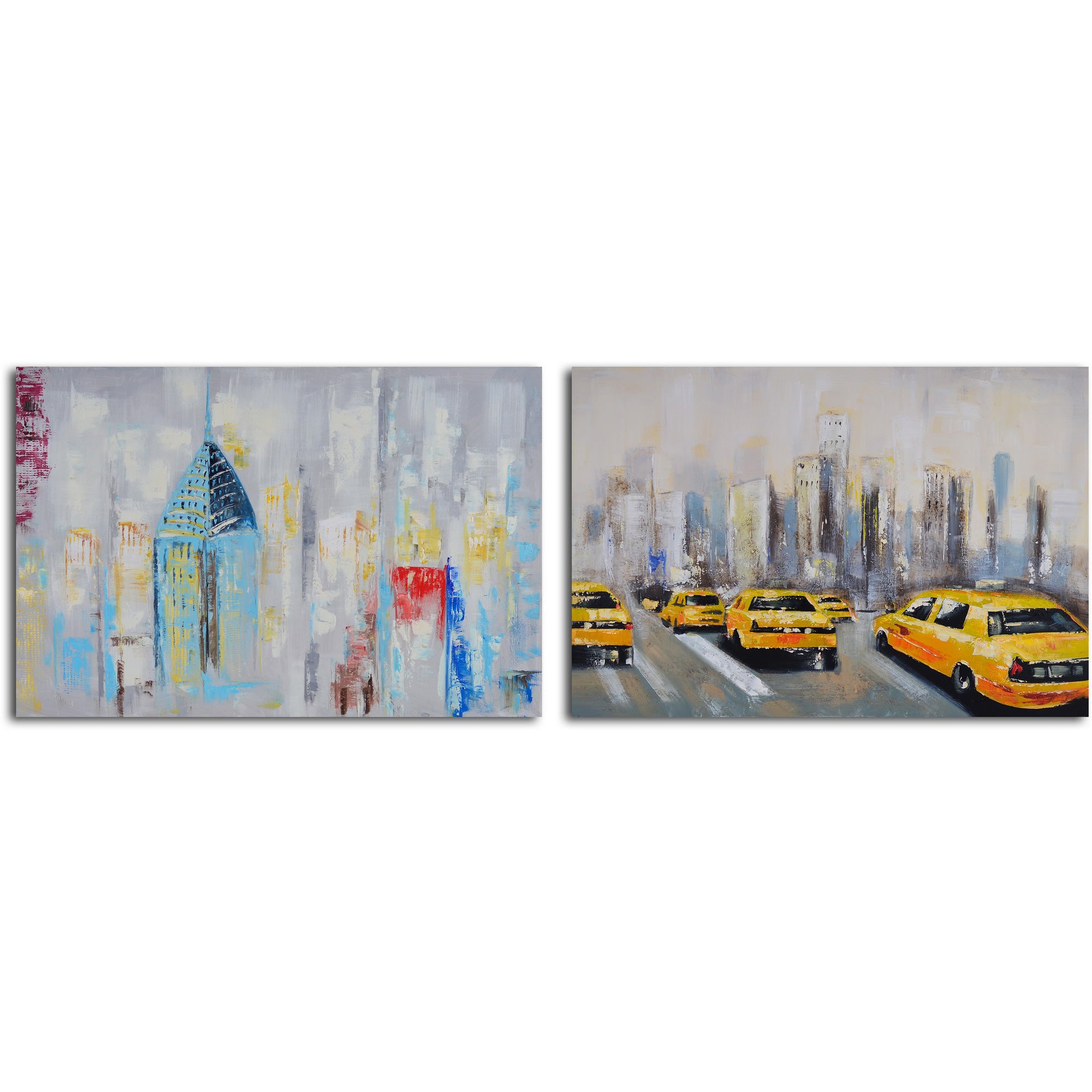 Hand Painted "Penthouse seclusion" 2 Piece Canvas Set