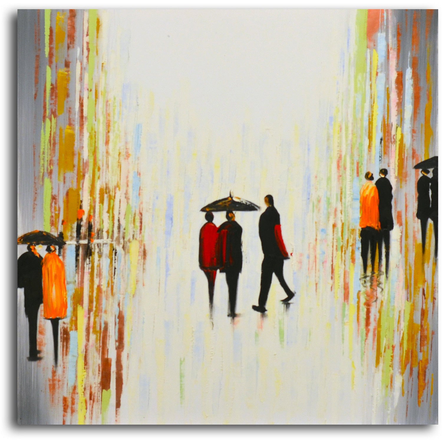"Rainy Day Breaking" Original painting on canvas - Set of 2