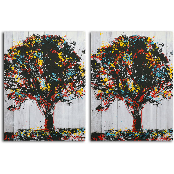 "Tree of Knowledge" print on canvas - Set of 2
