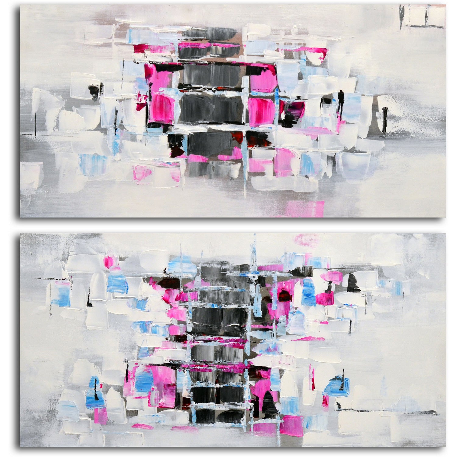 "Extrovert and Introvert" Original painting on canvas - Set of 2