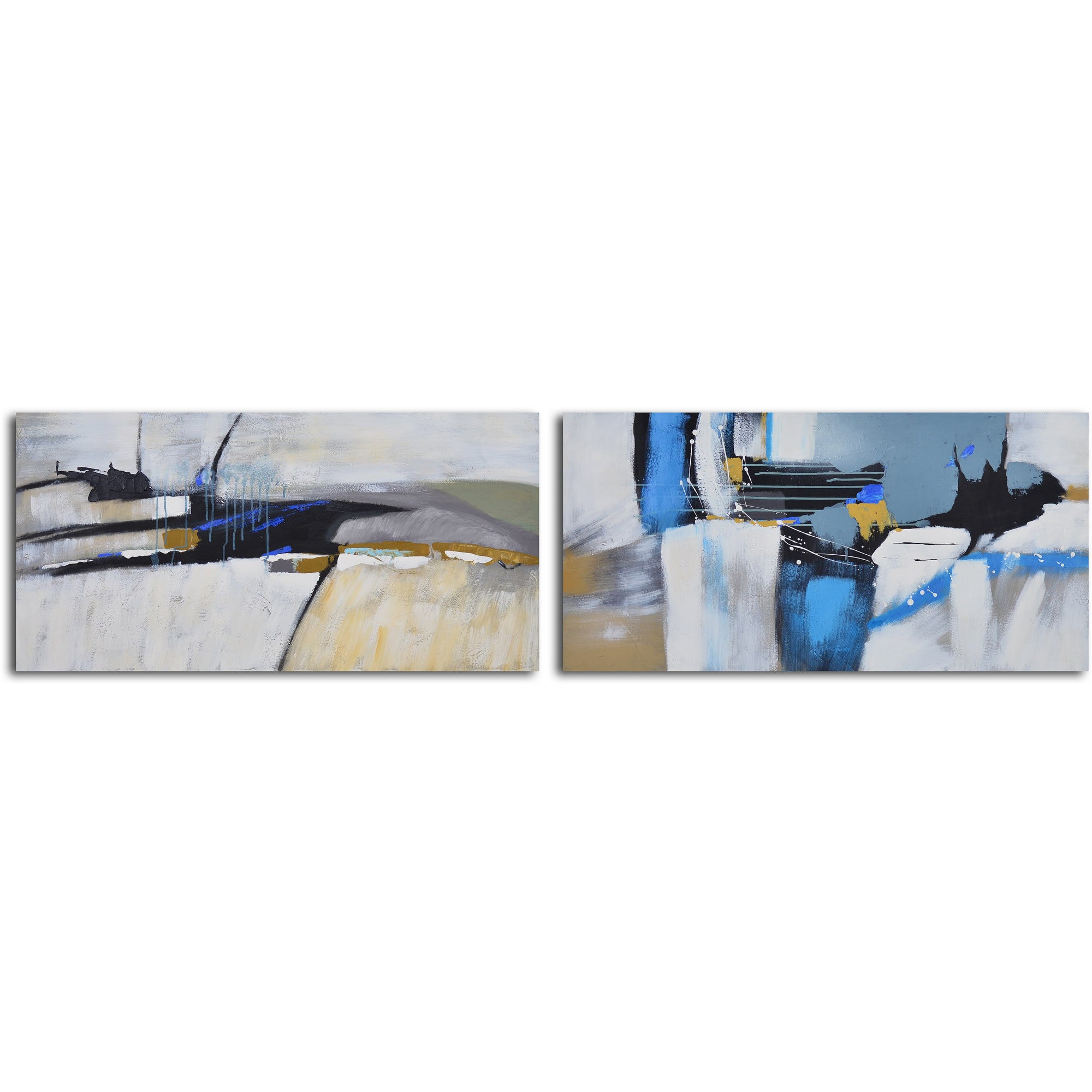 Hand Painted "Frigid winter abstracts " Canvas Wall Art
