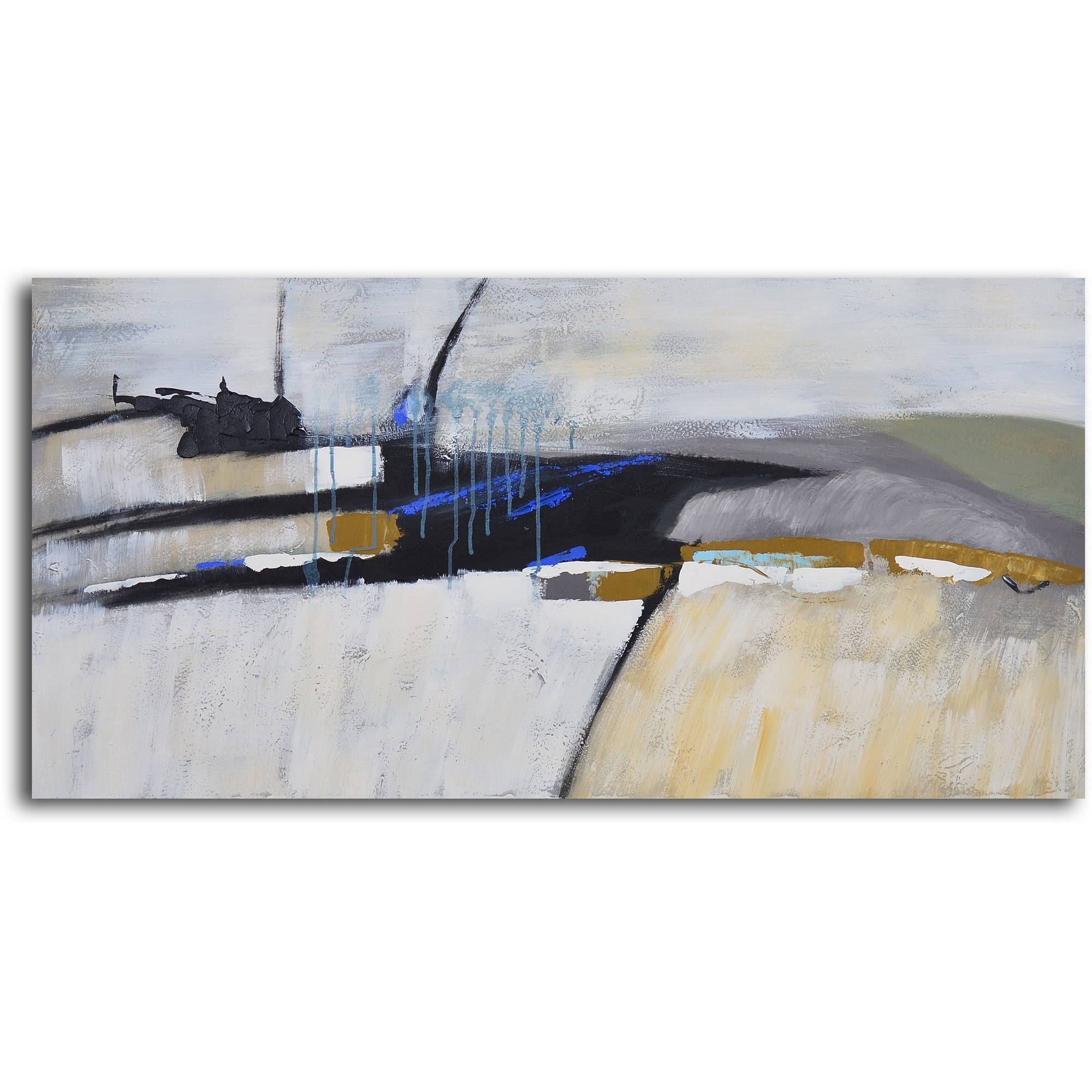 Hand Painted "Frigid winter abstracts " Canvas Wall Art