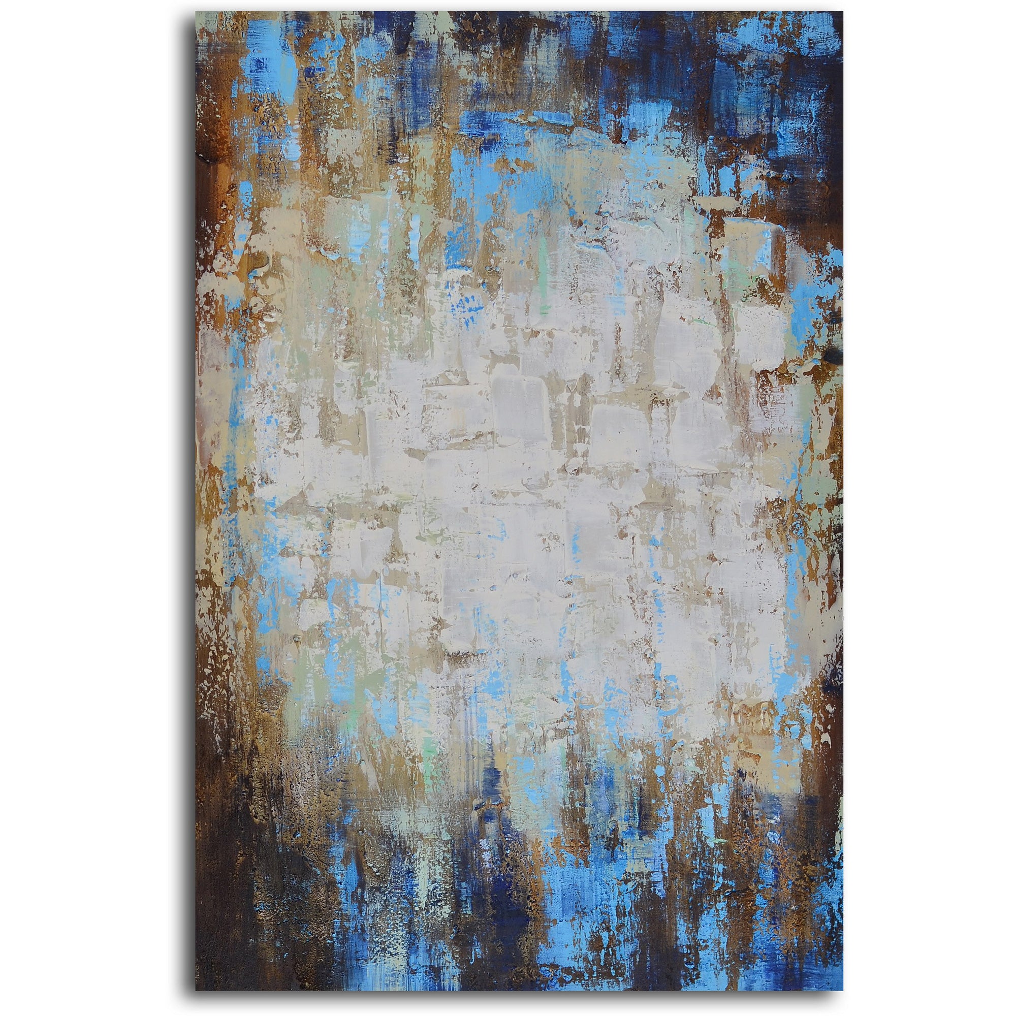 Hand Painted "Through blues to light" 2 Piece Canvas Set