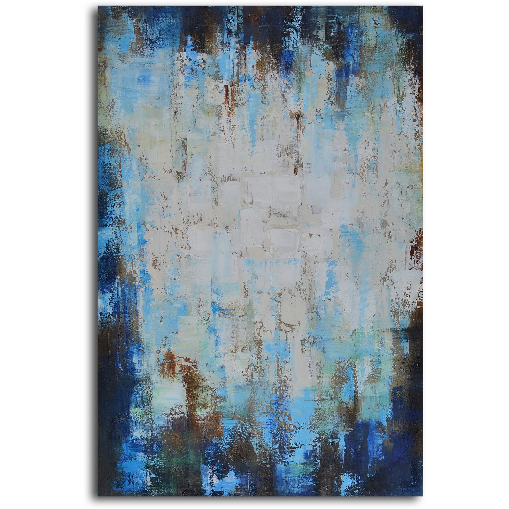 Hand Painted "Through blues to light" 2 Piece Canvas Set