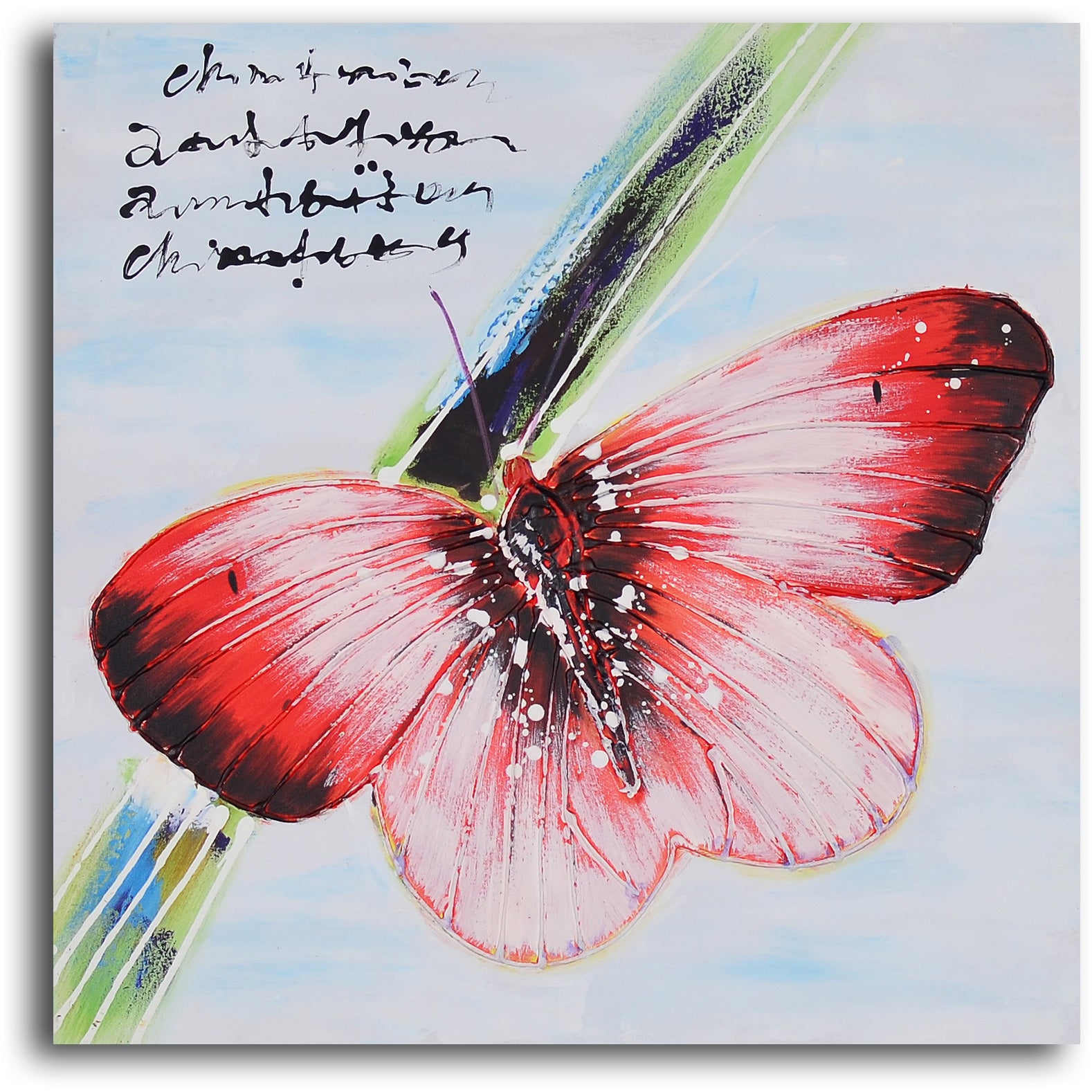Hand Painted "Poetry of butterfly flight " Canvas Wall Art