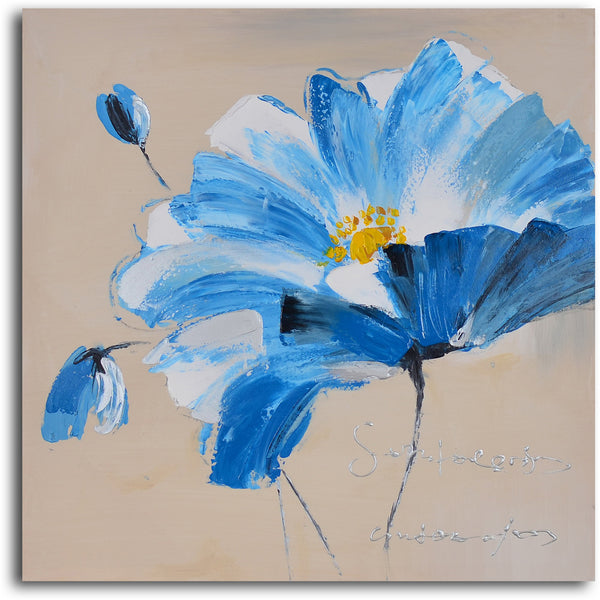 Hand Painted "Heart of gold floral" Canvas Art