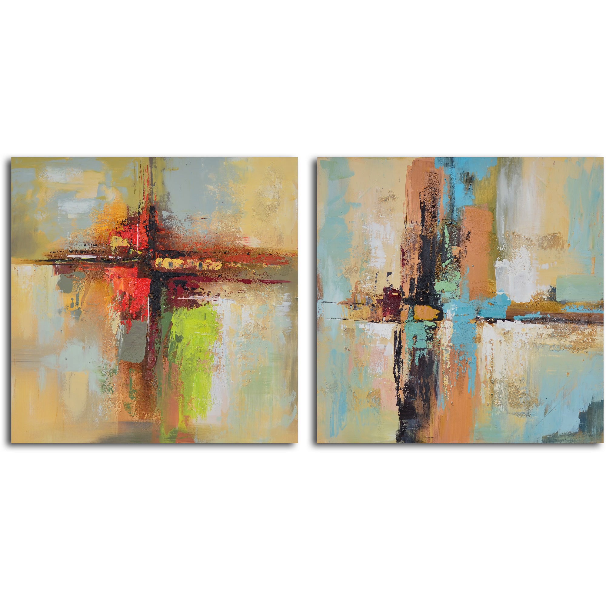 Hand Painted "View across water " Canvas Wall Art