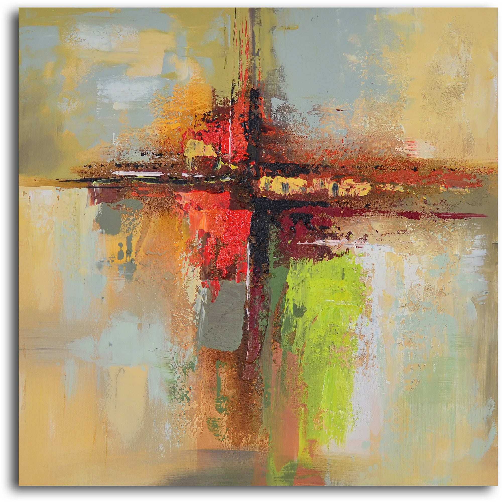 Hand Painted "View across water " Canvas Wall Art