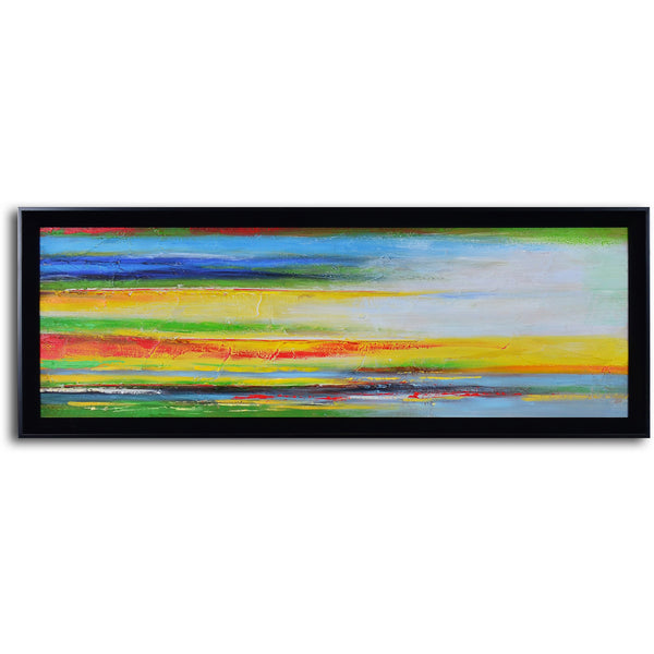 Hand Painted "Color strategy canvas" Framed Art