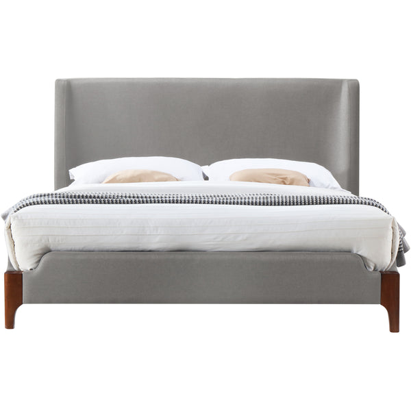 Harper Upholstered Platform Bed - Grey