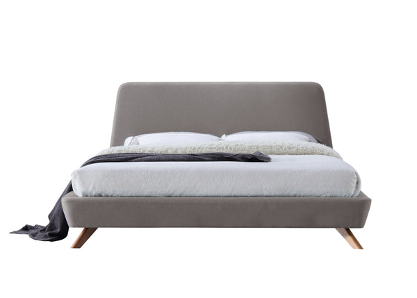 Henry Upholstered Platform Bed - King size, Grey