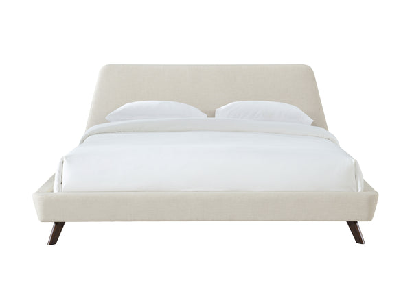 Henry Upholstered Platform Bed - King size, Beige