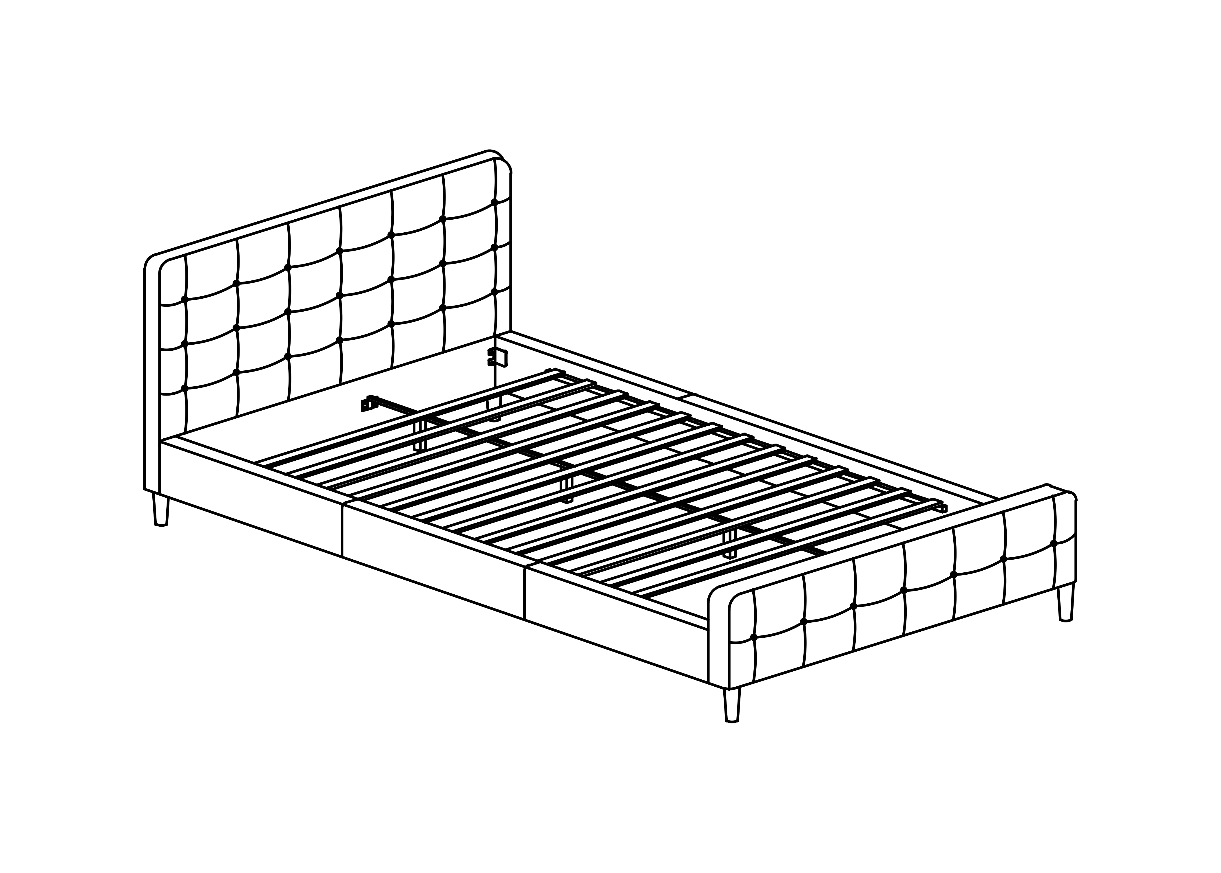Hugo Upholstered Platform Bed - Wheatgrass