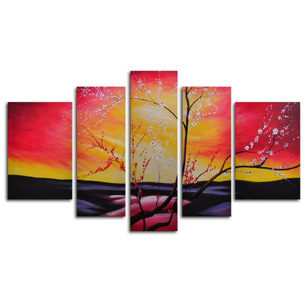 Hand Painted "The great beyond" 5 Piece Canvas Art Set