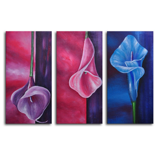 Hand Painted "Keeping secrets" 3 Piece Canvas Art Set