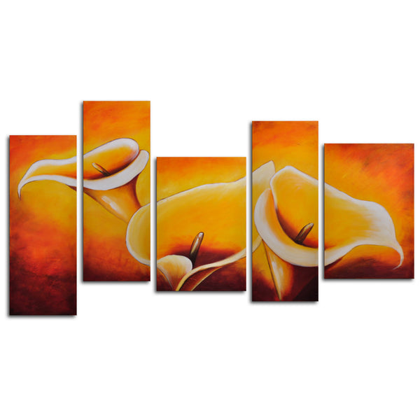 Hand Painted "Cloaked in light" 5 Piece Canvas Art Set