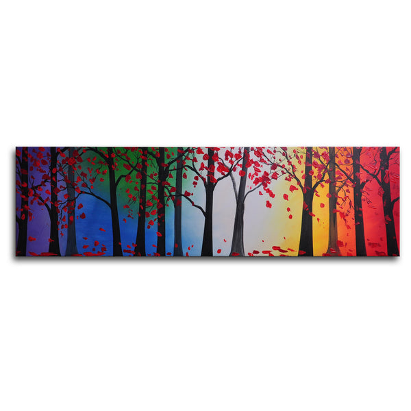 Hand Painted "Trees hold hands" Canvas Wall Art